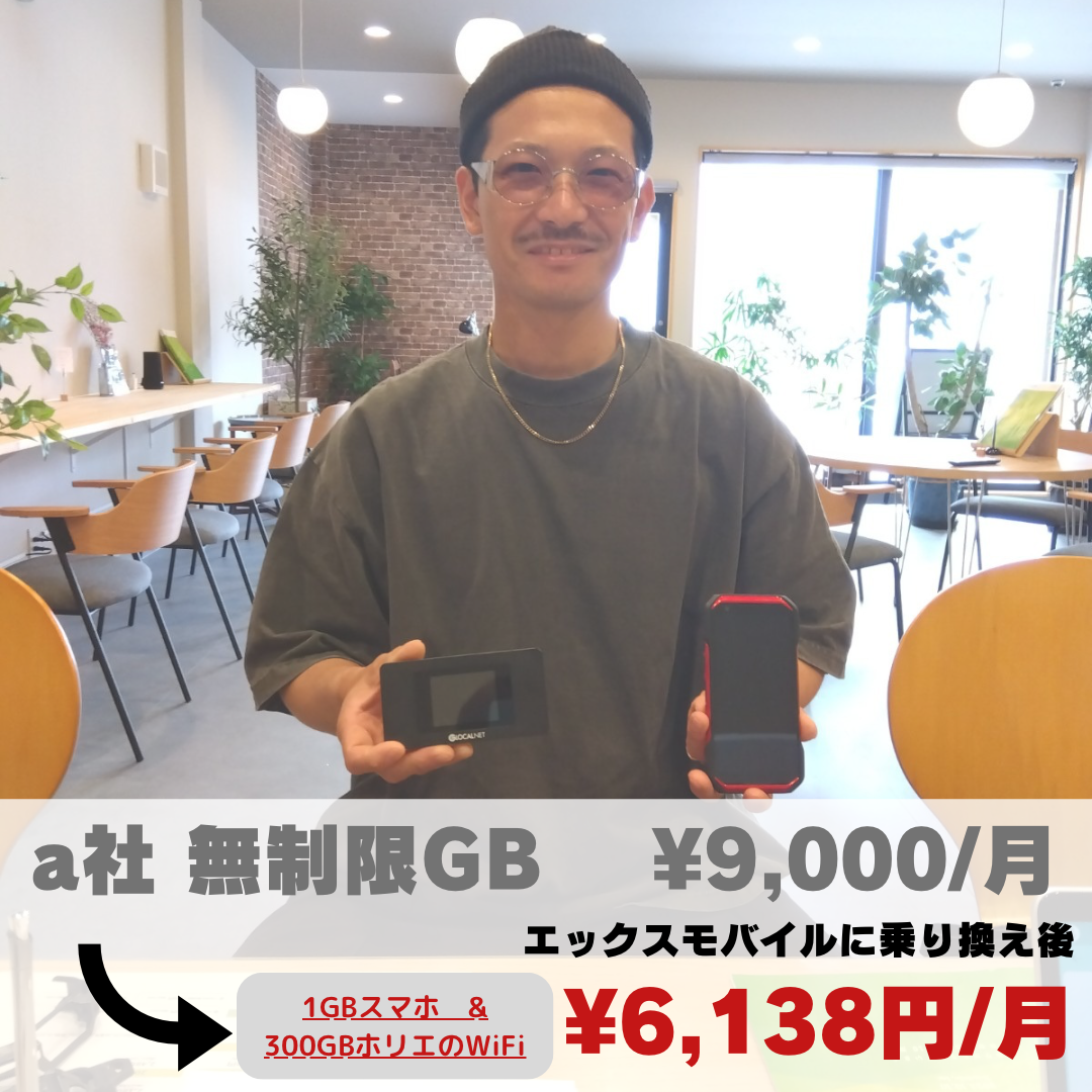 スマホ1GB+ホリエのWiFi300GBのセットが人気！